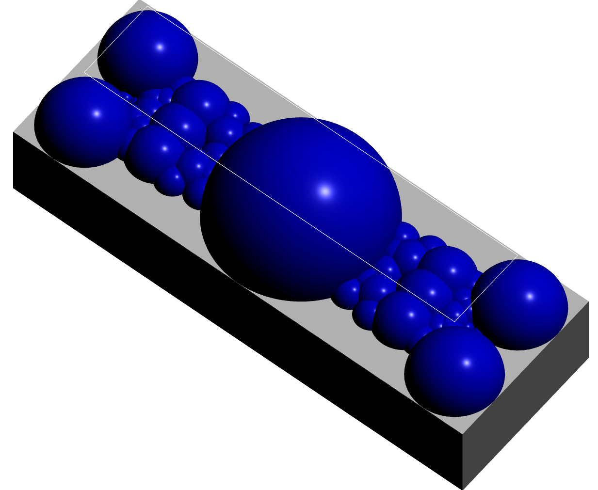 Fundamental domain for a Bianchi group