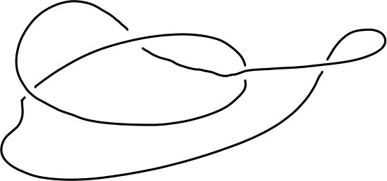 hand-drawn image of the trefoil knot