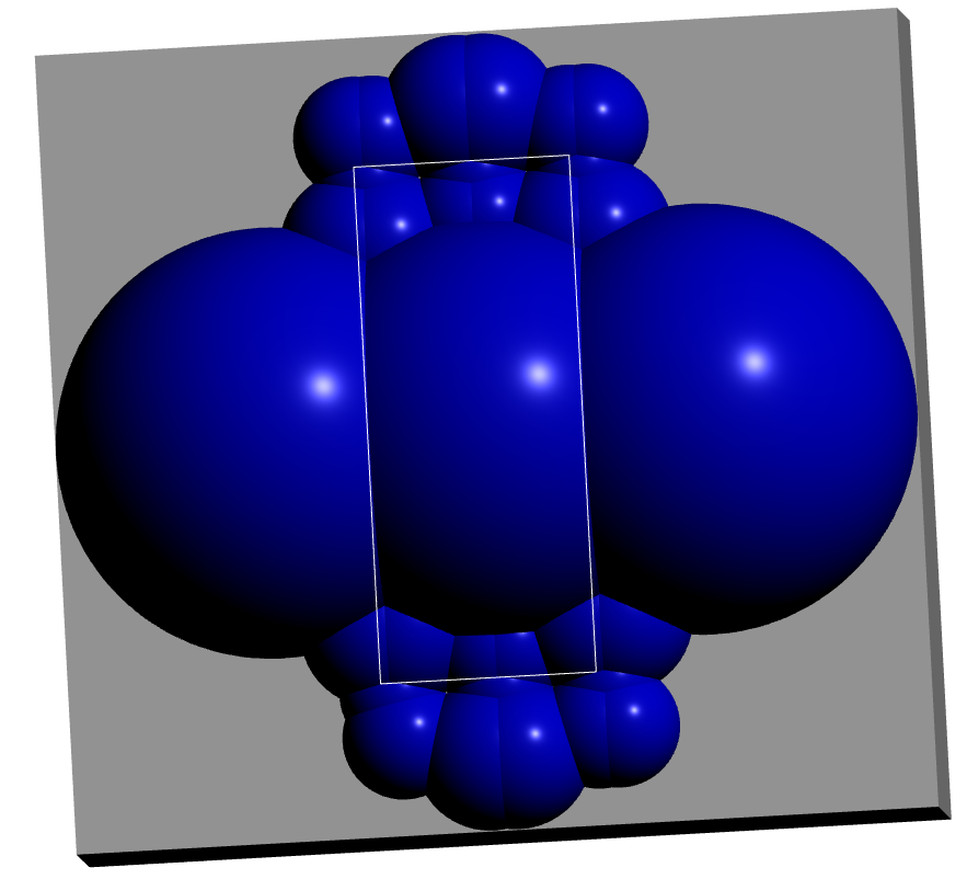 Fundamental domain for a Bianchi group